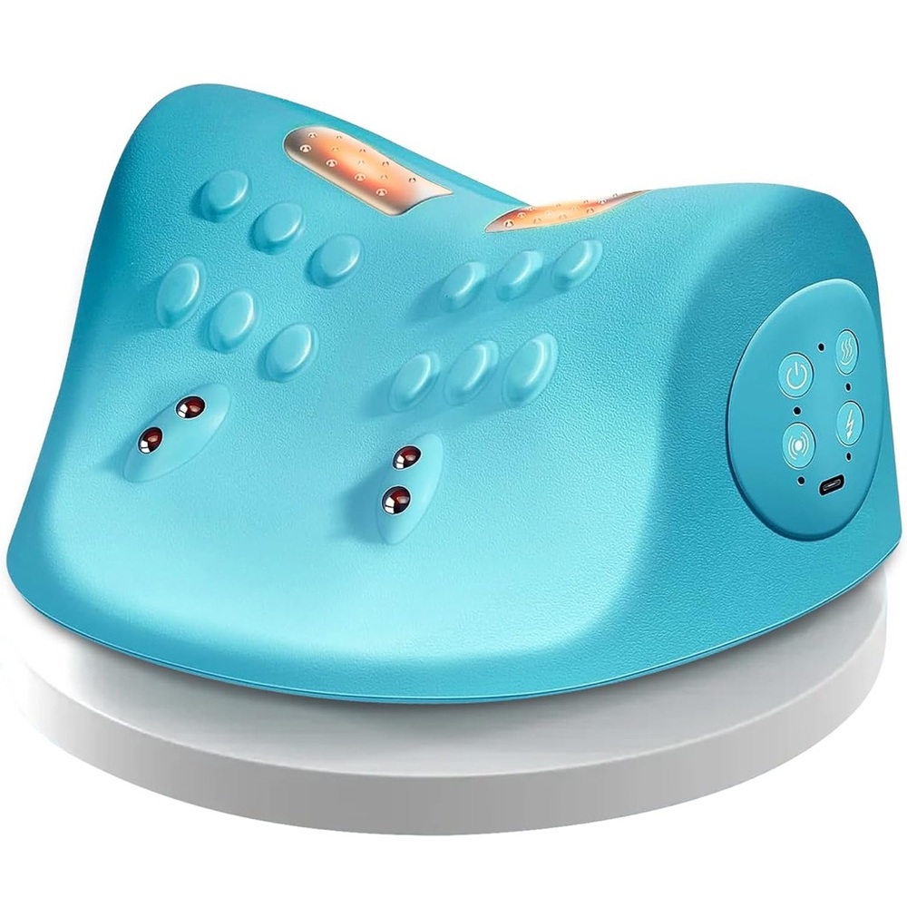 Blue Neck Pillow Massager with Heat